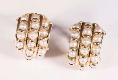 8.1 Gram 14K Yellow Gold Sea Pearl Earrings  - Image 1 of 3