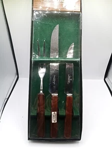Regent Sheffield England Stainless 3 pc. Carving Set BBQ Barbeque Grill - Picture 1 of 7
