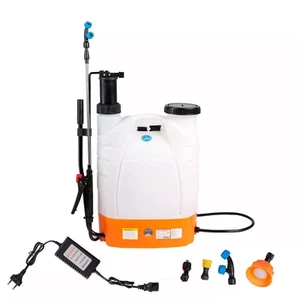 POMPA A SPALLA ELETTRICO NEBULIZZATORE 16 LT PER DISINFESTAZIONE IRRORAZIONE - Foto 1 di 8