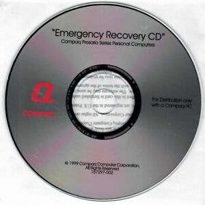 Compaq Presario Personal Computer Emergency Recovery Disc CD 1999