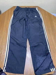 Adidas Trikot weiß gestreift sportlich Herren M Warm Up Trainingshose Mesh Obermaterial - Bild 1 von 8