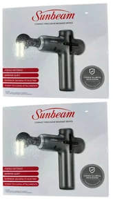 (Paquete de 2) Dispositivo de masaje de percusión compacto Sunbeam pistola de masaje portátil para cuerpo - Imagen 1 de 3