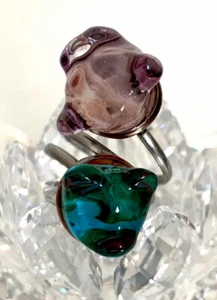 Handcrafted Art Resin Adjustable Open Ring Finger Wrap, Cat and Dog Molds - Picture 1 of 12