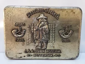 Vintage TOBACCO advertising, CIGAR CASE / TIN Van Rossem's Dutch Pipe 5 x 3 1/2 - Picture 1 of 10