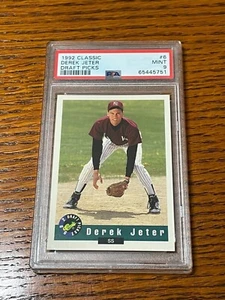 DEREK JETER ROOKIE CARD 1992 Classic Draft Picks #6 Graded PSA 9 MINT Yankees - Picture 1 of 6