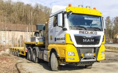 WSI 01-3684 MAN TGX XLX Trattore 6X4 E Semi-Superiore Nooteboom "Mediaco" - Immagine 1 di 4