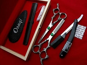 6"(6.5"FULL )DRAGON Hairdressing Hair Cutting Scissors + Thinning_JAPANESE STEEL - Picture 1 of 11