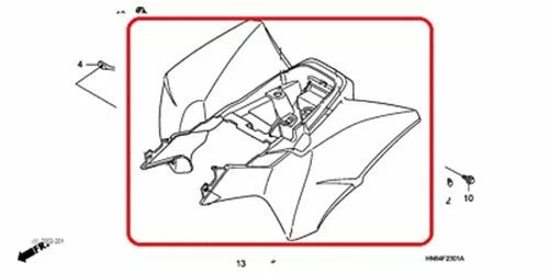 OEM HONDA SPORTRAX TRX250 TRX 250 EX REAR FENDER BLACK OEM NEW FACTORY GENUINE Foto 1 de 1