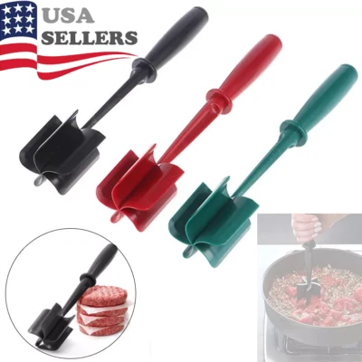 Meat Hamburger Chopper Heat Resistant Utensil Ground Beef Potato Masher Spatula - Image 1 of 4
