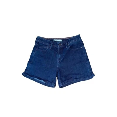 Levi's Y2K 5” High  Rise Pieced Pocket Mom Short Dark Wash  Size 6 - Image 1 of 4