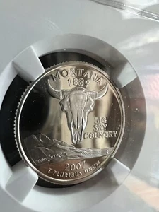 2007-S Washington Quarter Montana NGC PF69 Ultra Cameo Proof 25C Clad Coin - Picture 1 of 4