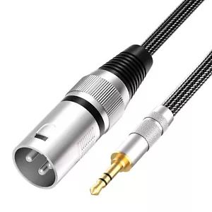 3.5mm to XLR Cable Unbalanced Mini Jack 1/8 inch to XLR Male Adapter Micropho... - Picture 1 of 10