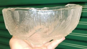 Vintage Mid-Century 9" HOYA Crystal Glacier Ice Serving Bowl JAPAN 1970s. # 2683 - Picture 1 of 12