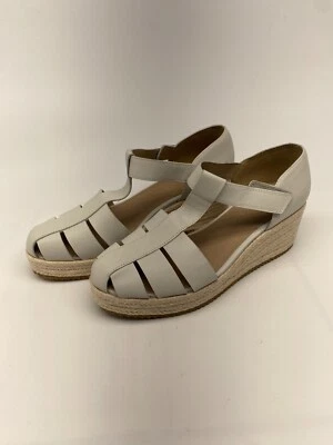 Sandalia de cuña alpargata de cuero con hueso tilly Eileen Fisher para mujer talla 10 Foto 1 de 4