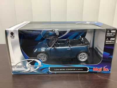 Maisto Edición Especial Serie MINI COOPER CABRIO Azul 1:24 Diecast LEER NEUMÁTICOS Foto 1 de 4