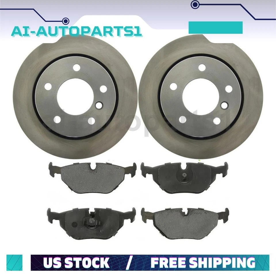 Juego de pastillas de freno traseras + rotores de freno para BMW 320i 1994 1995 Foto 1 de 4