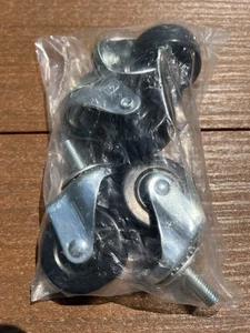 Caster Wheels, 2" Swivel Stem Locking Casters Set - 4 Pack - Picture 1 of 10