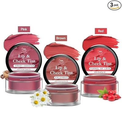 TNW-THE NATURAL WASH Lip & Cheek Tint - Pink, Red, Brown 15g | Multipurpose 3 in - Image 1 of 4