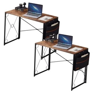 39 Inch Folding Desk Simple Assembly, Writing Computer Desk for Home Office - Picture 1 of 7