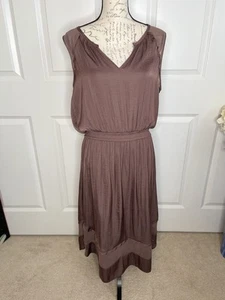 Simply Vera Vera Wang Dress Cocoa Brown Size L B11 - Picture 1 of 12
