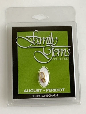 GEMAS FAMILIARES Cristal Austriaco 18kt Piedra Natal En Capas Dije Peridoto de Agosto Foto 1 de 2