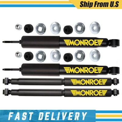 Monroe Front & Rear Shocks Absorbers Kit Set 4PC For Chevy Silverado 2500 HD GMC - Image 1 of 4