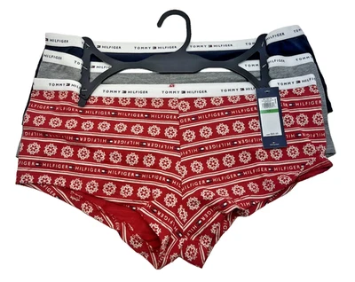 Nuevo Tommy Hilfiger Mujer Talla Grande Niño Bragas Cortas Paquete de 3 Multicolor Foto 1 de 4