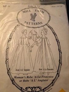 Mill Farms Muster Damen Morgenmantel a La Francaise Größe 16-18 - Bild 1 von 3