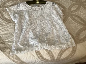 Alfred Dunner  (PM) White Lace Blouse, Lined, NWOT - Picture 1 of 13