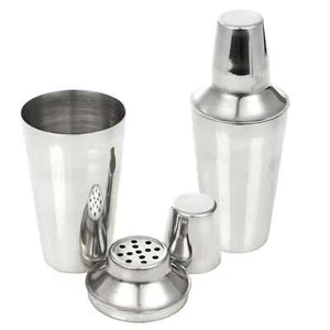 Cocktail Shaker Acciaio Inox 750ml Make Set Kit Colino Metallo Misura Vetro - Foto 1 di 10