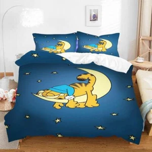 Cats Cartoon Quilt Duvet Cover Single Size Garfield Bedding Decor/Customizable - Picture 1 of 8