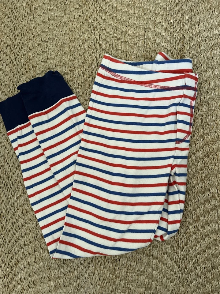 Pantalones de pijama Mini Boden a rayas azul y rojo talla 10 Foto 1 de 2