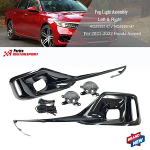 LH+RH Side Front Bumper LED Fog Lights Lamps w/Cover For 2021-2022 Honda Accord - Imagen 1 de 12