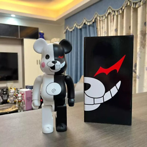 New 28cm Monokuma Bearbrick 400% Action Figure Black White Toy Gift Home Decor