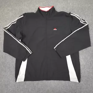 Vintage Adidas Jacket Mens 2XLARGE Black Windbreaker Full Zip Winter Size 2XL - Picture 1 of 9