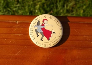 Golden Days '85 Glitzer Gold 'N Memories Fairbanks Alaska 2 1/2" Pinback Button - Bild 1 von 2