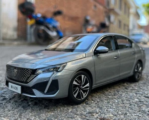 1/18 Scale Peugeot 408 2022 Grey DieCast Car Model Toy Collection Gift NIB - Picture 1 of 7
