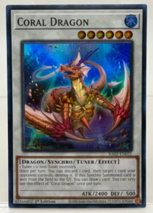 Yu-Gi-Oh! Juego de cartas coleccionables Coral Dragon RA02-EN031 súper raro casi nuevo/muy bueno - Imagen 1 de 1