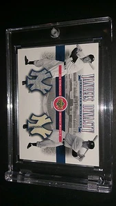 2001 UPPER DECK YANKEES DYNASTY DUAL JERSEY MANTLE AND DIMAGGIO -  RARE!!! - Picture 1 of 4