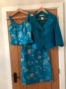 Paul Vasseur Mother of The Bride Outfit And Coordinating Hat - Size 10 - Picture 1 of 2