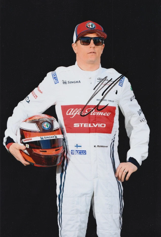 Kimi Raikkonen Hand Signed Formula 1 F1 Photo Autograph 2019 Alfa Romeo - Image 1 of 1