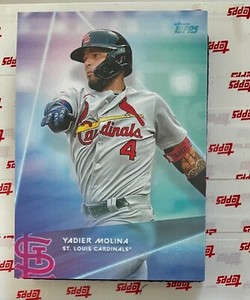 2020 TOPPS X STEVE AOKI WAVE 1 BASE CARD ST LOUIS CARDINALS YADIER MOLINA #6