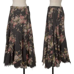 JUNYA WATANABE Floral Printed Switching Flare Skirt Size M(K-150330) - Picture 1 of 12