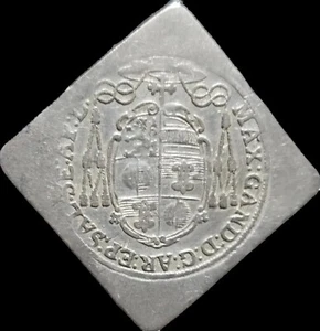 1673 Salzburg  1/9 Talerklippe Silver Erzbistum. Max Gandolph von Küenburg. Rare - Picture 1 of 2