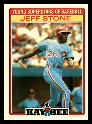 1986 Topps Kay-Bee Young Superstars of Baseball Jeff Stone  #30 - Image 1 of 2