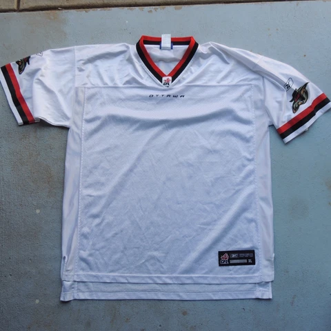 Ottawa Renegades CFL Football Jersey Mens XL Blank White Reebok Cover