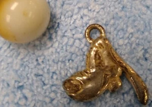 vintage Cracker Jack charm prize Silvery Plastic Pluto Disney - Picture 1 of 2