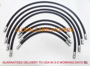 JCB BACKHOE- 3/8 BSP FRONT LOADER ARM HOSE KIT L+R, 8 PCS. (612/04100 612/80078) - Picture 1 of 5