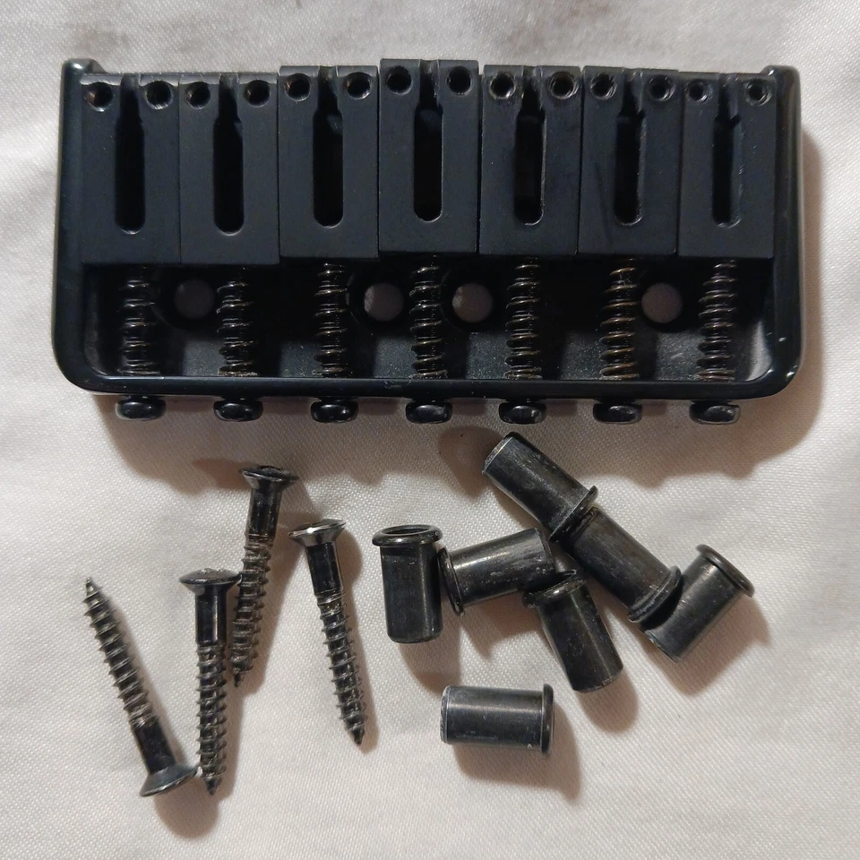 Juego de tornillos y férulas Jackson negro puente de 7 cuerdas HT7 Misha Mansoor guitarra Foto 1 de 4