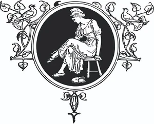 Lámina de ventana protección visual decoración de ventana mujer con zapatos pegatina Art Nouveau - Imagen 1 de 2